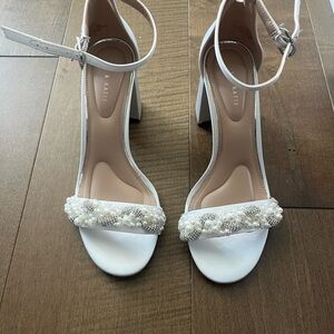 White Beaded Women's Sandals